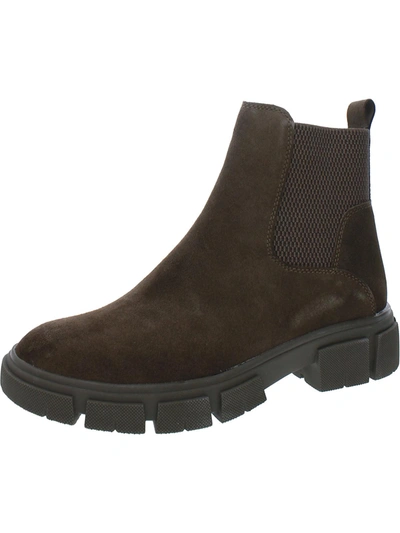 Blondo Posey Womens Cow Suede Zipper Chelsea Boots In Brown