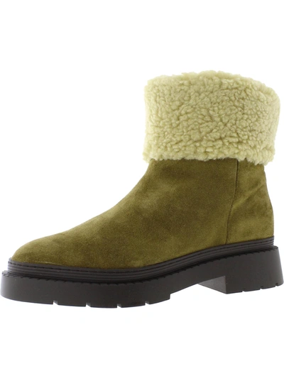 Marc Fisher Ltd Vina Womens Suede Faux Fur Lined Winter & Snow Boots In Green