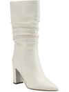 Marc Fisher Womens Pointed Toe Dressy Mid-calf Boots In White