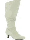 ARRAY GROOVEY WOMENS LEATHER PULL ON KNEE-HIGH BOOTS
