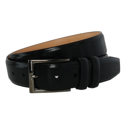 Crookhorndavis The Michigan Avenue 35mm Italian Calfskin Leather Belt In Black