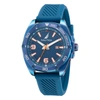 NAUTICA MENS TIN CAN BAY SILICONE 3-HAND WATCH
