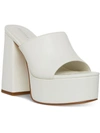 Madden Girl Jesa Womens Faux Leather Open Toe Platform Sandals In White