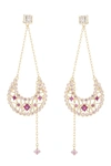 Eye Candy La Mahtab Cz Earrings In Gold