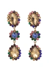 Eye Candy La Cascade Statement Earrings In Blue