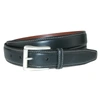 CROOKHORNDAVIS CIGA CALFSKIN LEATHER CASUAL BELT WITH CONTRAST STITCH