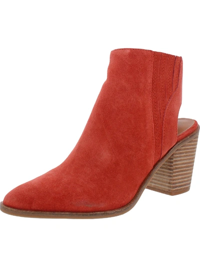 Lucky Brand Shyna Womens Suede Pointed Toe Shooties In Orange
