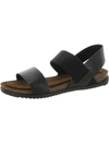 DAVID TATE CHAMPION WOMENS LEATHER FLAT FOOTBED SANDALS