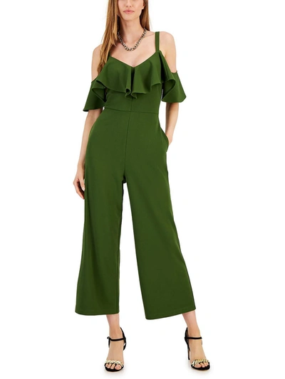 Rachel Rachel Roy Women's Roma Ruffled Off-the-shoulder Jumpsuit In Moss