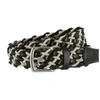 CROOKHORNDAVIS COMO LEATHER AND COTTON CORD BRAIDED BELT