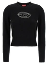 Diesel Wool And Cashmere Sweater With Cut-out Logo In Black