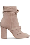 ALEXANDRE BIRMAN LORRAINE KNOTTED SUEDE ANKLE BOOTS