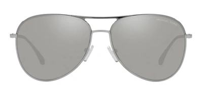 Michael Kors Mk 1089 12086g Aviator Sunglasses In Silver