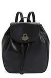 Longchamp Cavalcade Leather Backpack - Black In Black