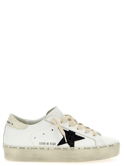 Golden Goose Hi Star Classic Leather Trainers In White/black