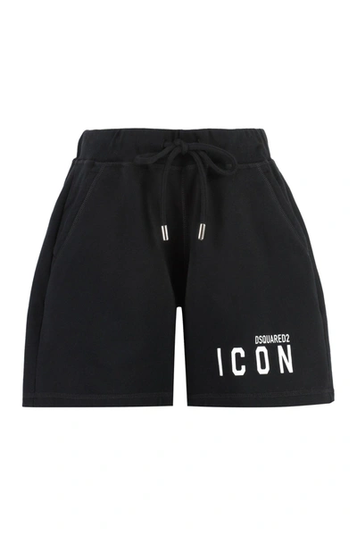 Dsquared2 Cotton Shorts In Black