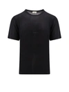 Saint Laurent Oversized Cotton T-shirt In Noir