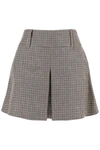 Brunello Cucinelli Skort With Houndstooth Motif In Beigeblutabaccooro (beige)