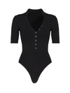 Jacquemus Yauco Ribbed-knit Bodysuit In Black