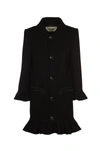 Dsquared2 Mini Ruffled Coat In Nero