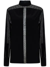 Givenchy 4g-pattern Silk Blouse In Nero
