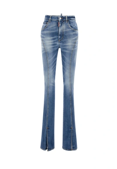 Dsquared2 Icon Trumpet Jean Jeans In Blue