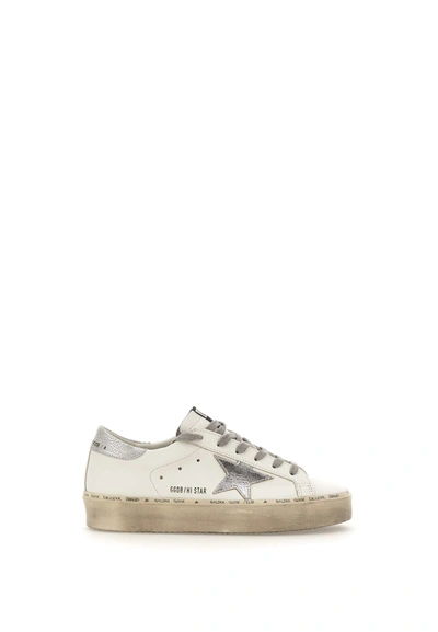 Golden Goose Hi Star Sneakers Gwf00118.f004130.11386 In White-silver