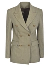 Golden Goose Double-breasted Blazer In Wool In Light Beech
