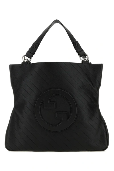 Gucci Blondie Medium Leather Tote Bag In Black