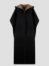 Valentino Double Coat Toile Iconographe Cape In Black