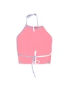 Fendi Dark Pink Viscose Blend Crop Top In Rosa