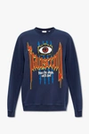 BURBERRY BURBERRY NAVY BLUE PRINTED SWEATSHIRT