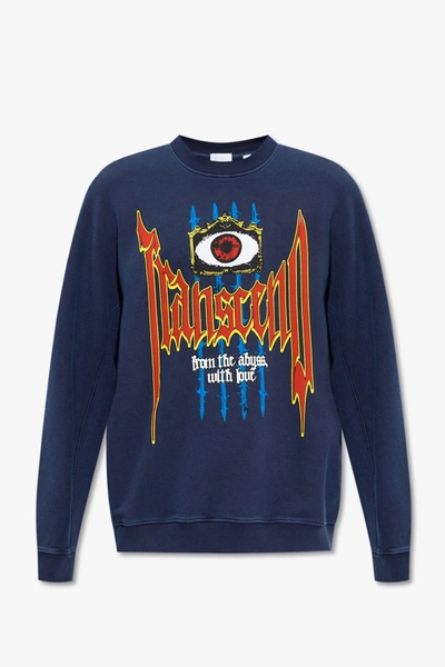 Burberry Navy Blue Printed Sweatshirt In New