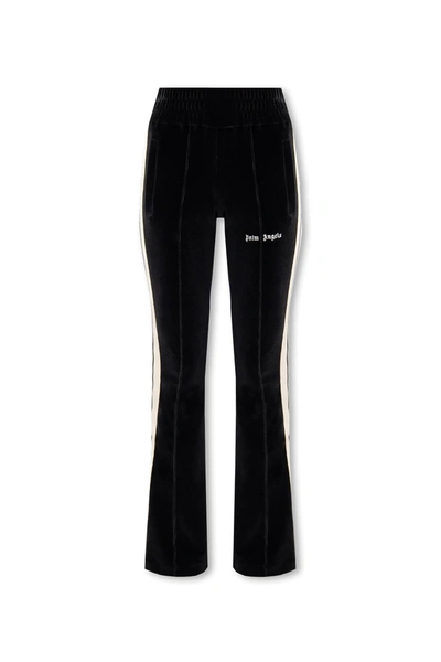 Palm Angels Track Logo Pants In Black