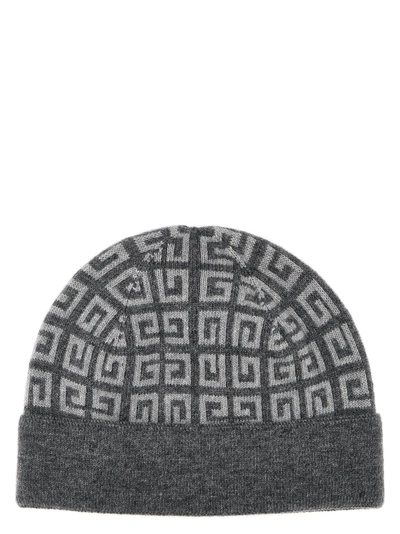 Givenchy Grey 4g Intarsia Beanie Hat In Default Title