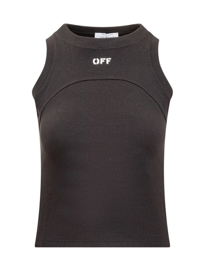 Off-white Off Tank Top In Black White
