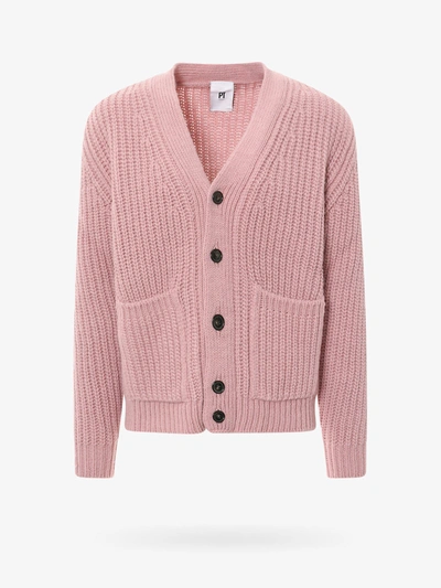 Pt Torino Wool And Alpaca Blend Cardigan In Antique Rose