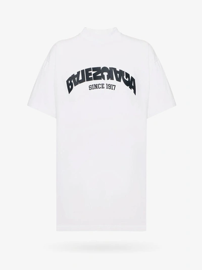 Balenciaga Logo-print Cotton-jersey T-shirt In White