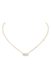 Messika Move Uno Pavé Diamond Station Pendant Necklace In Yellow