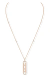 Messika Move 10th 18ct Yellow-gold And Diamond Necklace In Pink Gold