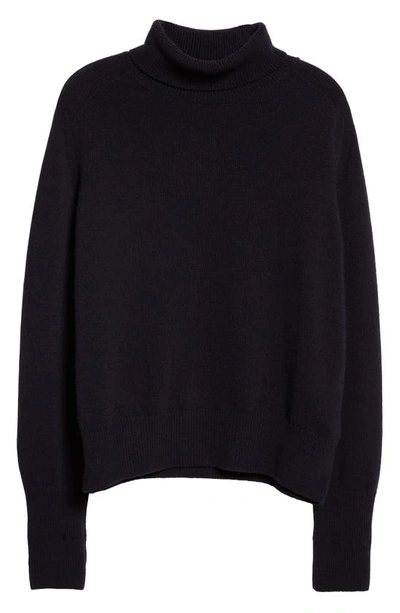 Victoria Beckham Polo Neck Jumper In Dark Blue