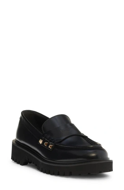 Valentino Garavani Rockstud-embellished Leather Loafers In Black