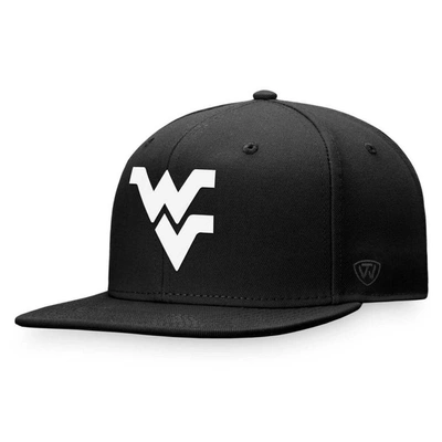TOP OF THE WORLD TOP OF THE WORLD BLACK WEST VIRGINIA MOUNTAINEERS DUSK FLEX HAT