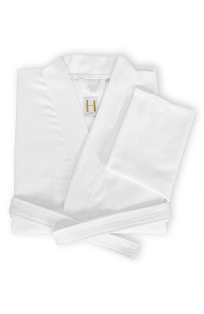 Frette Pique Kimono Bathrobe In White