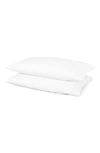Frette Set Of 2 Checkered Cotton Sateen Pillow Shams In White