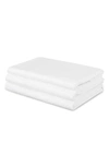 Frette Checkered Sateen Queen Fitted Sheet In White