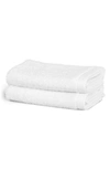 Frette Simple Border Washcloth In White