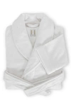 Frette Shawl Collar Bathrobe With Piping In White