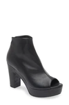 Cordani Tyra Peep Toe Platform Bootie In Nappa Nero In Black