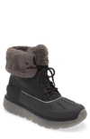 Ugg Butte City Waterproof Faux Shearling Boot In Black